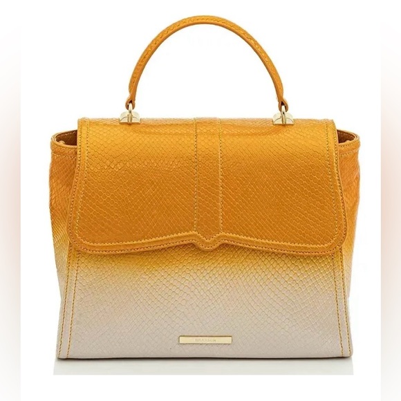 Brahmin Handbags - NET Brahmin Ingrid- Canary POR DO SOL Ombré Blend- Natural Yellow Cream Satchel
